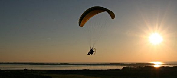 Paraglider and Sunset